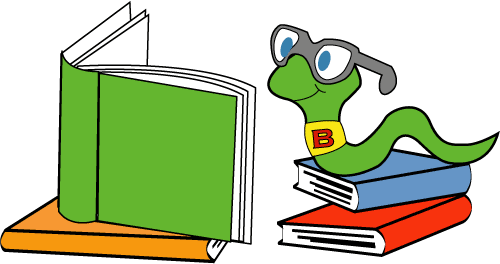 free animated bookworm clipart - photo #37