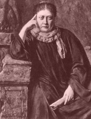 HP Blavatsky in 1884 (as painted by Hermann Schmiechen)
